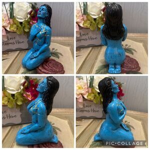 Goddess of Self Care Love Statue Blue Nude